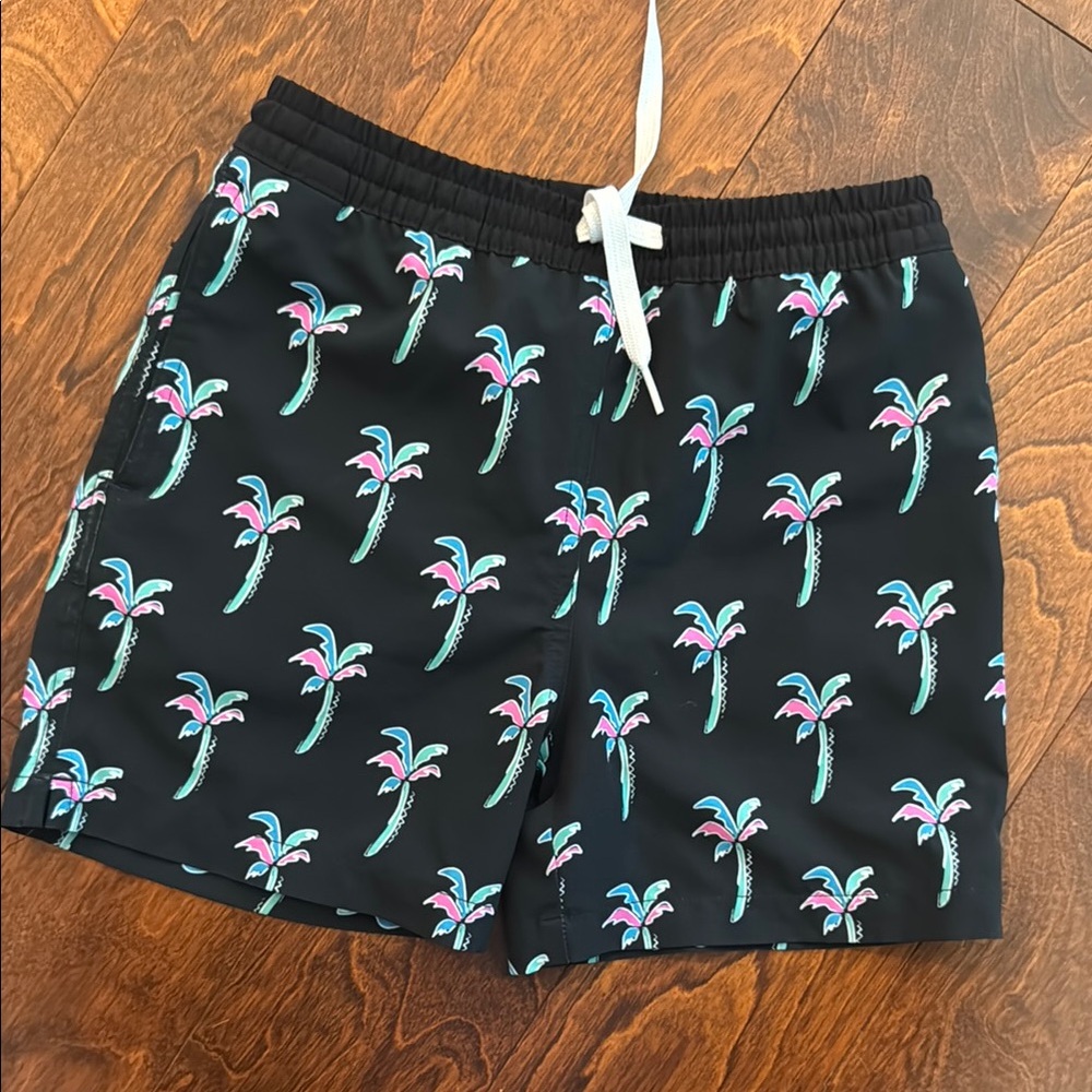 Chubbies Pink and Black Swim Shorts small 8/9